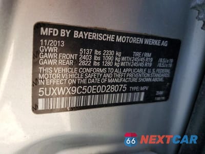 Zdjęcie 13 z 13 samochodu: 2014 BMW X3 XDRIVE28I VIN:5UXWX9C50E0D28075 - miniatura