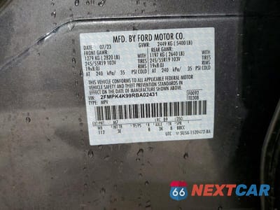 Zdjęcie 13 z 13 samochodu: 2024 FORD EDGE TITANIUM VIN:2FMPK4K99RBA02431 - miniatura