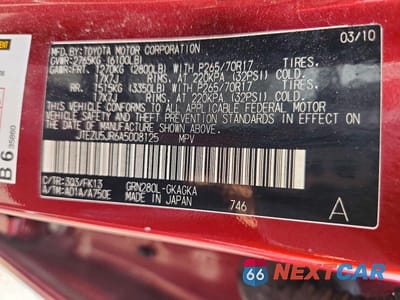Zdjęcie 13 z 13 samochodu: 2010 TOYOTA 4RUNNER SR5 VIN:JTEZU5JR6A5008125 - miniatura