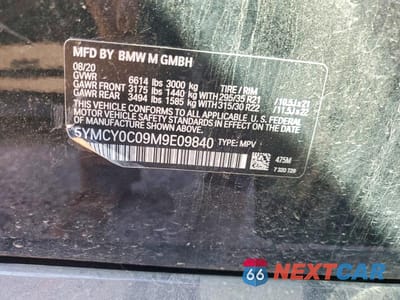 Zdjęcie 14 z 14 samochodu: 2021 BMW X6 M VIN:5YMCY0C09M9E09840 - miniatura