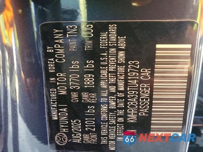 Zdjęcie 13 z 13 samochodu: 2026 HYUNDAI VENUE SEL VIN:KMHRC8A39TU419723 - miniatura