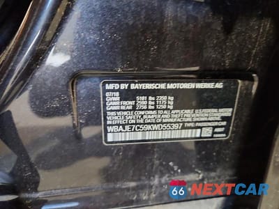 Zdjęcie 12 z 12 samochodu: 2019 BMW 540 XI VIN:WBAJE7C59KWD55397 - miniatura