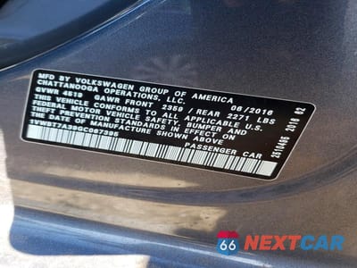 Zdjęcie 12 z 12 samochodu: 2016 VOLKSWAGEN PASSAT SE VIN:1VWBT7A39GC067395 - miniatura