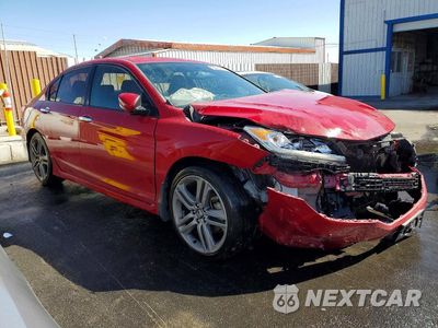 Czwarte zdjęcie samochodu z boku: 2017 HONDA ACCORD SPORT VIN:1HGCR2F50HA021777 - miniatura