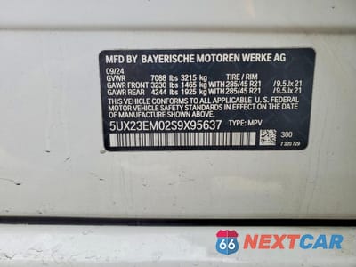 Zdjęcie 13 z 13 samochodu: 2025 BMW X7 XDRIVE40I VIN:5UX23EM02S9X95637 - miniatura