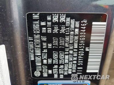 Zdjęcie 14 z 14 samochodu: 2017 KIA SORENTO LX V6 VIN:5XYPGDA55HG334462 - miniatura