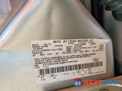 Zdjęcie 10 z 10 samochodu: 2011 FORD F350 SUPER DUTY VIN:1FT8W3BT2BEA99386 - miniatura