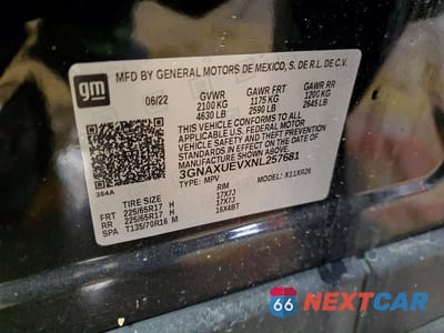 Zdjęcie 13 z 13 samochodu: 2022 CHEVROLET EQUINOX LT VIN:3GNAXUEVXNL257681 - miniatura