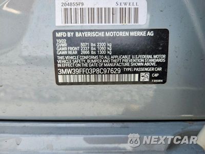 Zdjęcie 12 z 12 samochodu: 2023 BMW 330E VIN:3MW39FF03P8C97629 - miniatura
