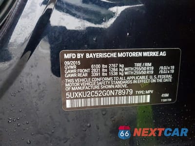 Zdjęcie 13 z 13 samochodu: 2016 BMW X6 XDRIVE35I VIN:5UXKU2C52G0N78979 - miniatura