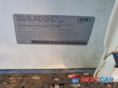 Zdjęcie 13 z 13 samochodu: 2013 AUDI Q5 PREMIUM PLUS VIN:WA1LFAFP8DA099490 - miniatura