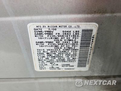 Zdjęcie 13 z 13 samochodu: 2009 NISSAN MURANO S VIN:JN8AZ18U29W024807 - miniatura