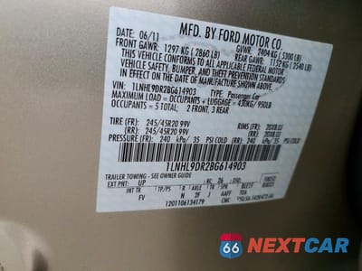 Zdjęcie 12 z 12 samochodu: 2011 LINCOLN MKS VIN:1LNHL9DR2BG614903 - miniatura