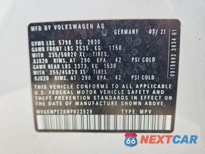 Zdjęcie 14 z 14 samochodu: 2021 VOLKSWAGEN ID.4 PRO S VIN:WVGKMPE28MP022529 - miniatura
