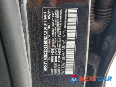 Zdjęcie 12 z 12 samochodu: 2021 MERCEDES-BENZ C 300 VIN:W1KWF8DB6MR651949 - miniatura