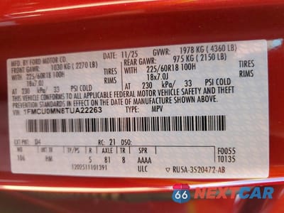 Zdjęcie 14 z 14 samochodu: 2026 FORD ESCAPE ST LINE VIN:1FMCU0MN8TUA22263 - miniatura