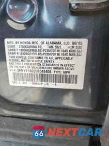 Zdjęcie 13 z 13 samochodu: 2005 HONDA PILOT EXL VIN:5FNYF18655B048408 - miniatura