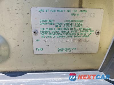 Zdjęcie 13 z 14 samochodu: 2004 SUBARU FORESTER 2.5X VIN:JF1SG63604H740586 - miniatura