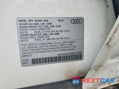 Zdjęcie 14 z 14 samochodu: 2023 AUDI Q5 PREMIUM 45 VIN:WA1GAAFY8P2011626 - miniatura