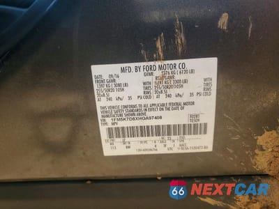 Zdjęcie 13 z 13 samochodu: 2017 FORD EXPLORER XLT VIN:1FM5K7D8XHGA97408 - miniatura