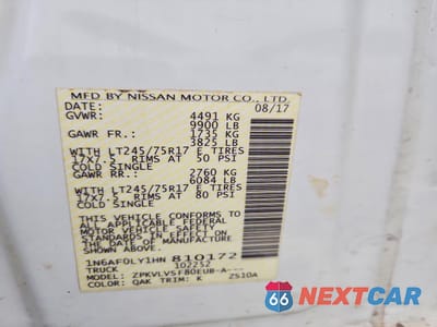 Zdjęcie 13 z 14 samochodu: 2017 NISSAN NV 3500 HD SL VIN:1N6AF0LY1HN810172 - miniatura