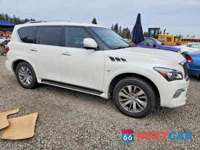 Czwarte zdjęcie samochodu z boku: 2016 INFINITI QX80 BASE VIN:JN8AZ2NF3G9614022 - miniatura