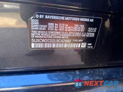 Zdjęcie 10 z 10 samochodu: 2020 BMW X7 XDRIVE40I VIN:5UXCW2C02L9C42860 - miniatura