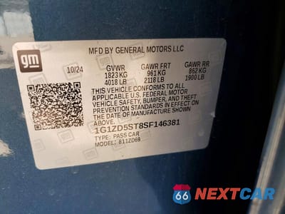 Zdjęcie 12 z 12 samochodu: 2025 CHEVROLET MALIBU LT VIN:1G1ZD5ST8SF146381 - miniatura