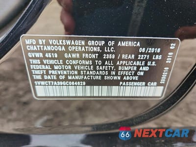 Zdjęcie 12 z 12 samochodu: 2016 VOLKSWAGEN PASSAT SEL VIN:1VWCT7A39GC064629 - miniatura