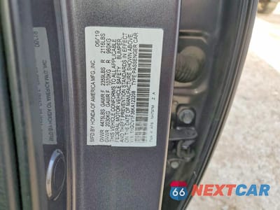 Zdjęcie 12 z 12 samochodu: 2019 HONDA ACCORD SPORT VIN:1HGCV1F36KA123208 - miniatura