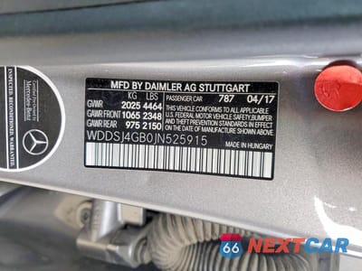 Zdjęcie 12 z 12 samochodu: 2018 MERCEDES-BENZ CLA 250 4MATIC VIN:WDDSJ4GB0JN525915 - miniatura
