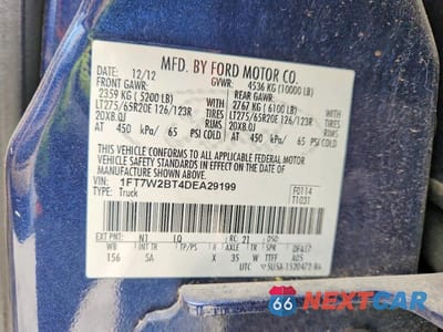 Zdjęcie 12 z 12 samochodu: 2013 FORD F250 SUPER DUTY VIN:1FT7W2BT4DEA29199 - miniatura