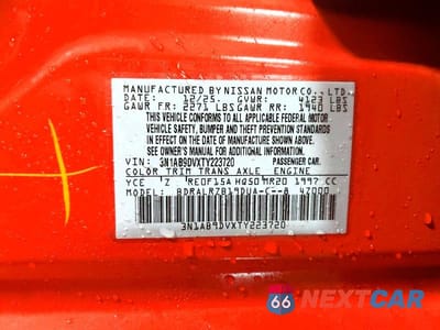 Zdjęcie 12 z 12 samochodu: 2026 NISSAN SENTRA SR VIN:3N1AB9DVXTY223720 - miniatura