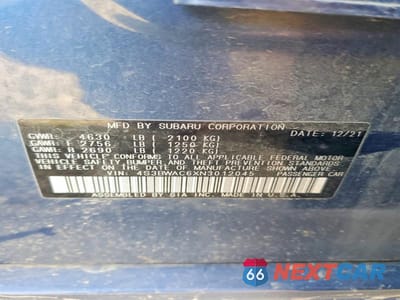 Zdjęcie 12 z 12 samochodu: 2022 SUBARU LEGACY LIMITED VIN:4S3BWAC6XN3012045 - miniatura