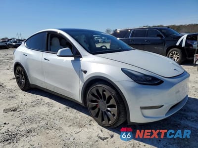 Czwarte zdjęcie samochodu z boku: 2020 TESLA MODEL Y VIN:5YJYGDEF3LF019859 - miniatura