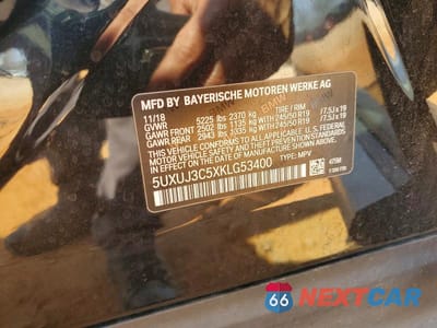 Zdjęcie 13 z 13 samochodu: 2019 BMW X4 XDRIVE30I VIN:5UXUJ3C5XKLG53400 - miniatura