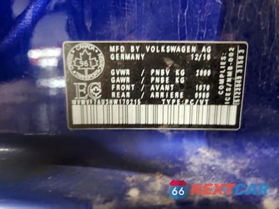 Zdjęcie 12 z 12 samochodu: 2017 VOLKSWAGEN GOLF R VIN:WVWVF7AU3HW170215 - miniatura