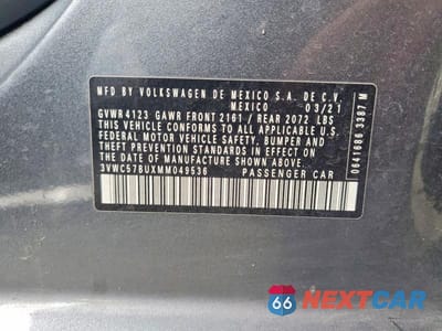 Zdjęcie 12 z 12 samochodu: 2021 VOLKSWAGEN JETTA S VIN:3VWC57BUXMM049536 - miniatura