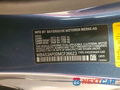 Zdjęcie 12 z 12 samochodu: 2021 BMW 430I VIN:WBA53AP00MCF36623 - miniatura