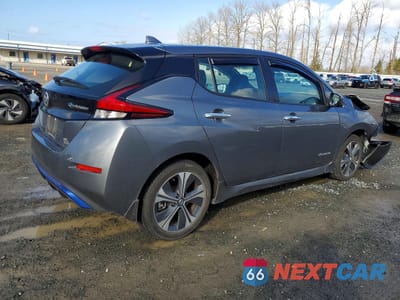 Trzecie zdjęcie samochodu z tyłu: 2019 NISSAN LEAF SL PLUS VIN:1N4BZ1CP9KC308501 - miniatura