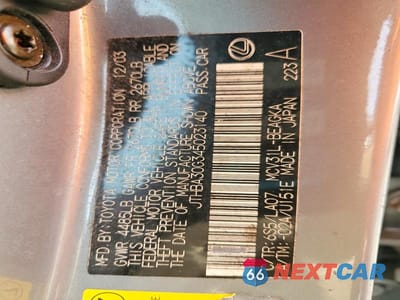 Zdjęcie 12 z 12 samochodu: 2004 LEXUS ES 330 BASE VIN:JTHBA30G345023140 - miniatura