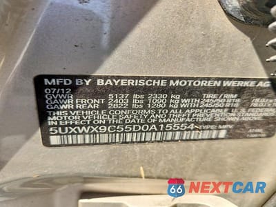 Zdjęcie 13 z 13 samochodu: 2013 BMW X3 XDRIVE28I VIN:5UXWX9C55D0A15554 - miniatura
