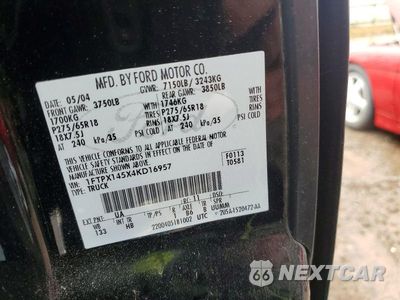 Zdjęcie 12 z 12 samochodu: 2004 FORD F150 VIN:1FTPX145X4KD16957 - miniatura