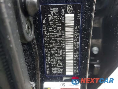 Zdjęcie 23 z 24 samochodu: 2022 TOYOTA CAMRY HYBRID LE VIN:4T1C31AK8NU589417 - miniatura