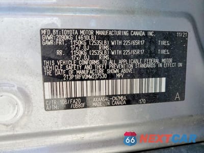 Zdjęcie 14 z 14 samochodu: 2021 TOYOTA RAV4 XLE VIN:2T3P1RFV0MW237530 - miniatura