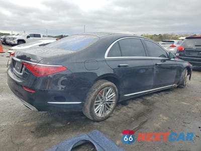 Trzecie zdjęcie samochodu z tyłu: 2022 MERCEDES-BENZ S 580 4MATIC VIN:W1K6G7GB4NA134717 - miniatura