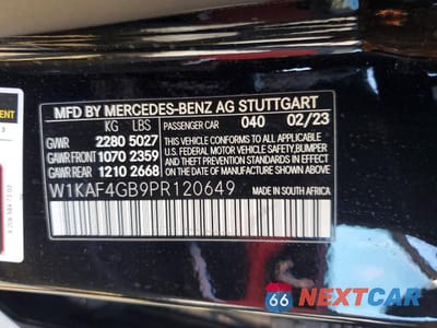 Zdjęcie 12 z 12 samochodu: 2023 MERCEDES-BENZ C 300 VIN:W1KAF4GB9PR120649 - miniatura