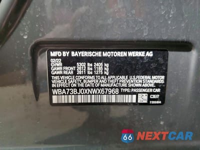 Zdjęcie 12 z 12 samochodu: 2022 BMW 540 XI VIN:WBA73BJ0XNWX67968 - miniatura