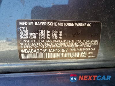 Zdjęcie 12 z 12 samochodu: 2018 BMW 320 I VIN:WBA8A9C59JAH13387 - miniatura