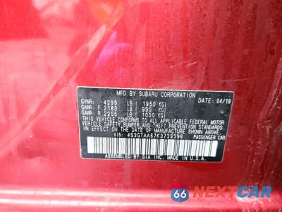 Zdjęcie 13 z 14 samochodu: 2019 SUBARU IMPREZA VIN:4S3GTAA67K3739396 - miniatura